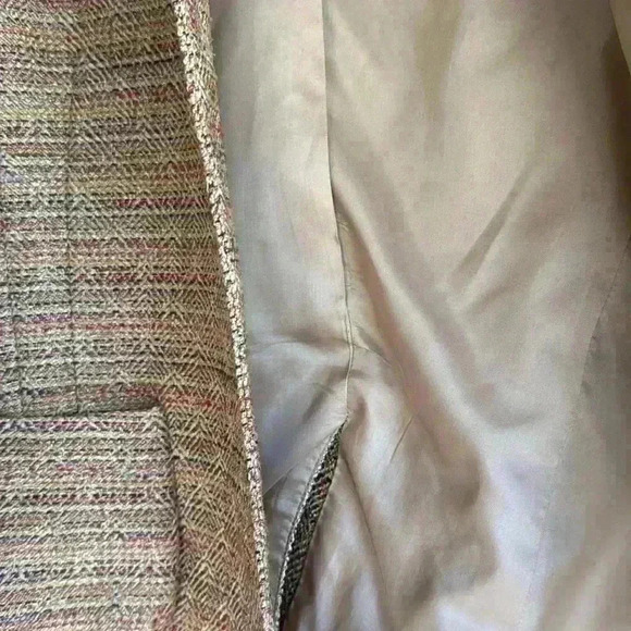 Anne Klein Tweed Blazer Jacket Size 8 Brown Multicolor Fall Workwear Office - Picture 8 of 14